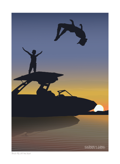 Back flip off the boat