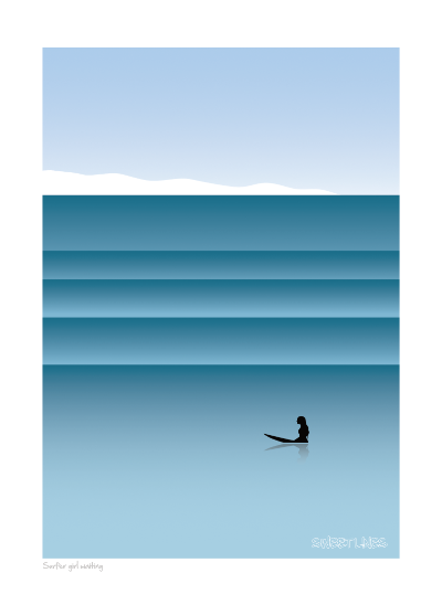 Surfer Girl Waiting